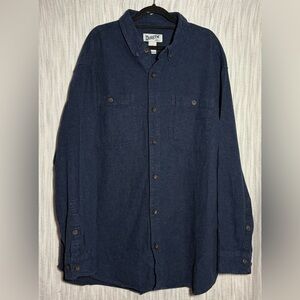 Duluth Trading Co Men's Dark Blue Casual Button Down Shirt